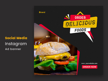 Food social media instagram post