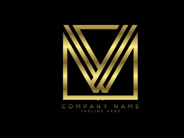Luxury golden color line letter, Graphic Alphabet Symbol for Corporate Business Identity