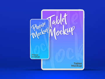 Editable digital device smartphone screen and tablet screen mockups