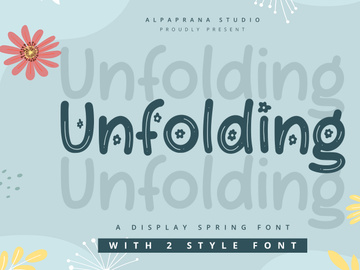 Unfolding - Decorative Display Font