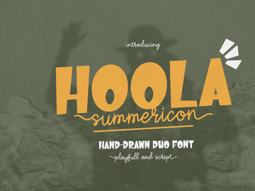Hoola Summericon | Hand Drawn Duo Font