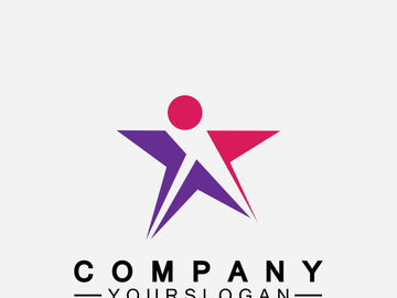 Star people success logo and symbol icon Template