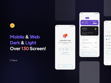 Blue Messenger chat app UI kit (v1.0 by uilarax)