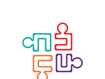 Community, network and social icon design template