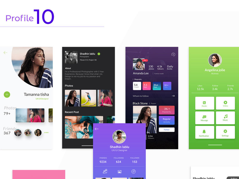 Profile UI Design by Shadhin lablu ~ EpicPxls