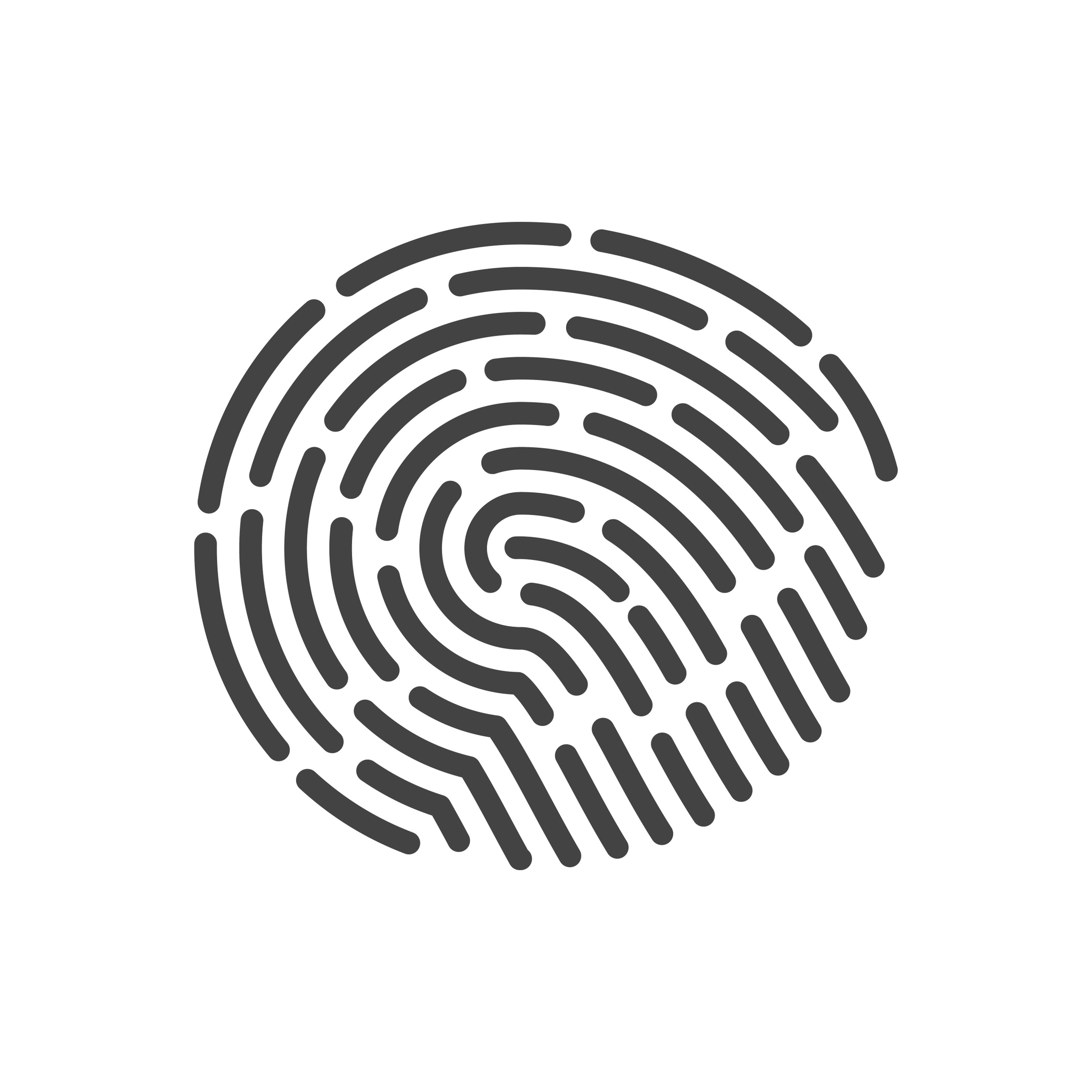Digital fingerprint vector illustration logo icon