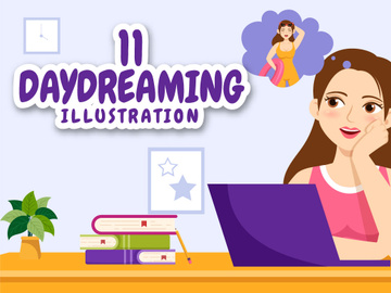 11 People Daydreaming Illustration