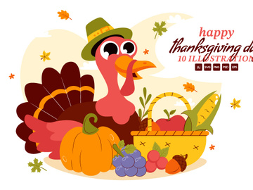 10 Happy Thanksgiving Day Illustration