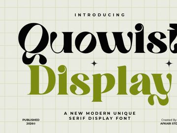 Quowist Display - Modern Unique Serif Display Font
