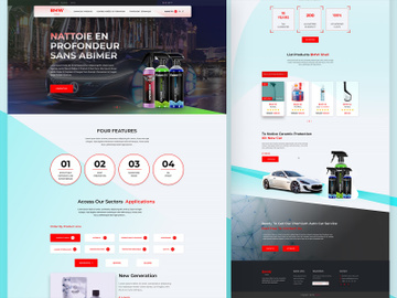 Car Washing Website Landing Page Design