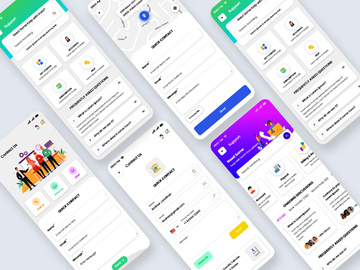 Contact Us and Support Page Mobile App UI Kit