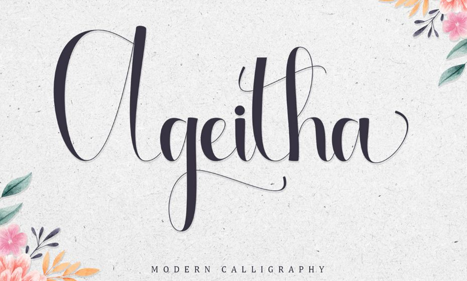 Ageitha - Free Modern Calligraphy