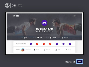 Workout Tracker Dashboard | Daily UI challenge - Day 041/100