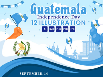12 Guatemala Independence Day Illustration