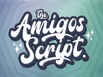 Amigos Script - Retro Bold Script Font