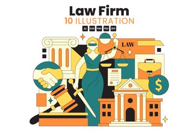 10 Law Firm Services Illustration