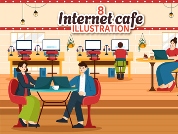 8 Internet Cafe Illustration