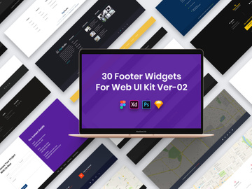 30 Footer Widgets for Web UI Kit Ver-02