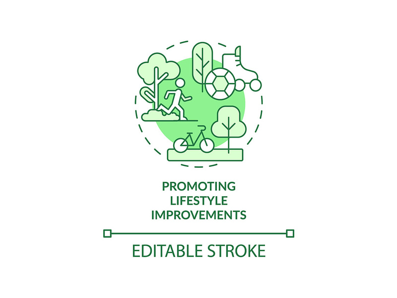 Promoting Lifestyle Improvements Green Concept Icon By Bsd EpicPxls