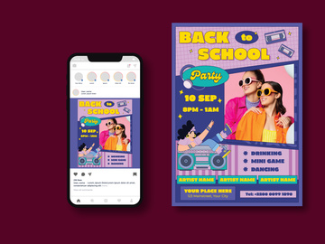 Back To School Party Flyer