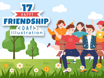 17 Happy Friendship Day Cartoon Illustration