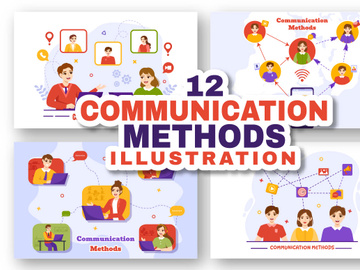 12 Communication Methods Illustration