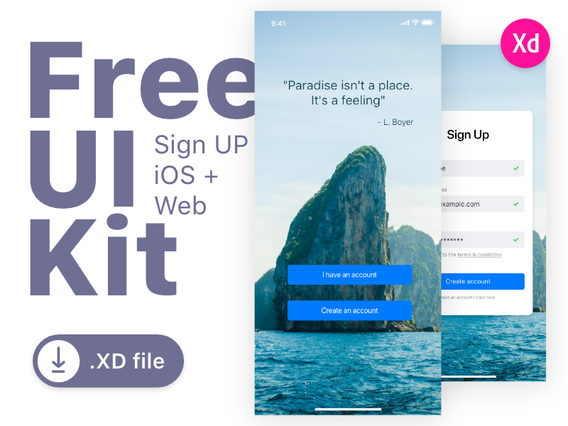 Sign Up - IOS & WEB UI Kit by Andre Senna ~ EpicPxls