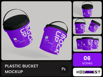 Plastic Bucket Mockup