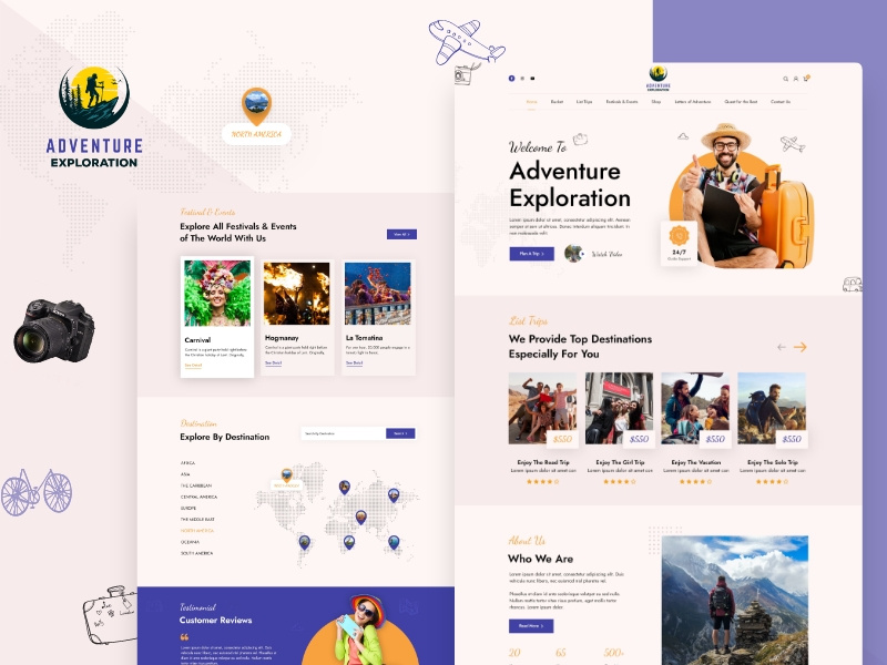 Adventure Exploration Ui Adobe Xd By Charlestsmith888 Epicpxls