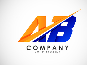 Initial Letter A B Logo Design Vector Template. Graphic Alphabet Symbol For Corporate Business Identity