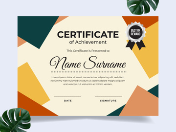 Modern certificate design template