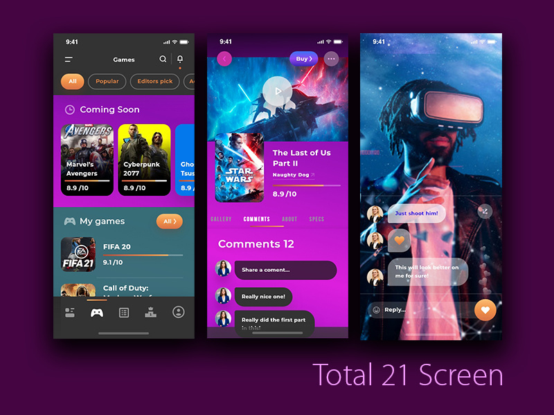 Full Ent Mobile App Design by SB Trading ~ EpicPxls