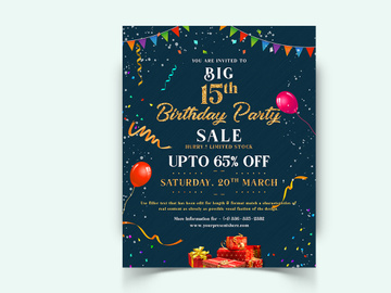 Birthday Party Social Media Post Template