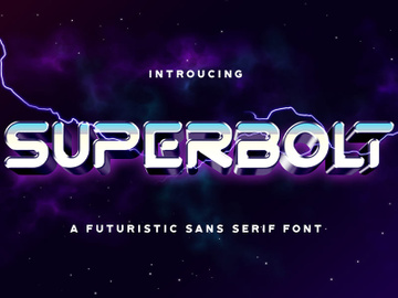 SUPERBOLT - Futuristic Sans Font