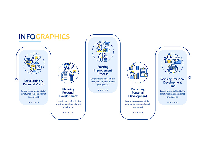 Personal development progress vector infographic template ~ EpicPxls