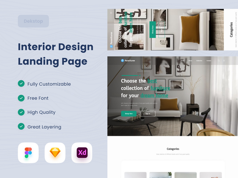 Interior Design Landing Page 🎨 by Nazday Graphic ~ EpicPxls