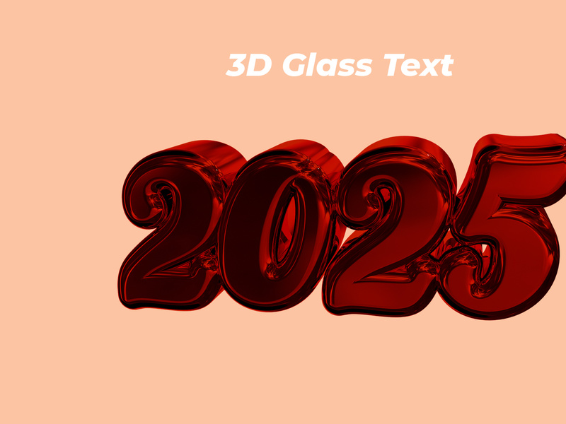 2025 3D-styled red glossy glass text-effect by Samiraas8891 ~ EpicPxls