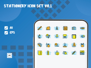 Stationery Icon Set Vo.1