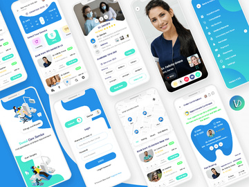 Dental Clinic Consultation and Appointment Booking Service Mobile App UI Kit
