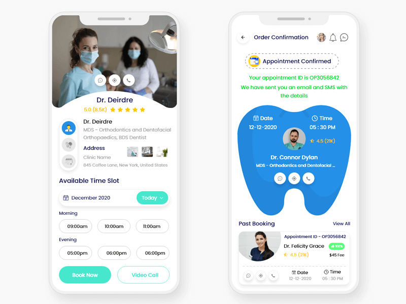 Kit de Interface de Usuário para Aplicativo Móvel de Consulta e Agendamento em Clínica Odontológica