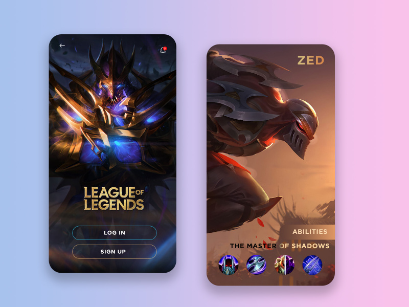 league of legends mobile app by Janak Designer1998 ~ EpicPxls