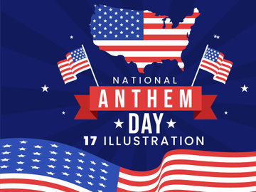 17 National Anthem Day Illustration
