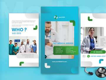 Medical Social Media Blue color theme Story Template