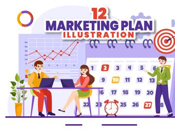 12 Marketing Plan Illustration
