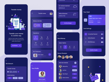 Mobile Banking Application Design (Dark Version)