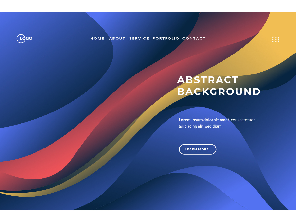 3D Navy Blue Aesthetic Abstract Background