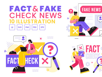 10 Fact or Fake News Illustration