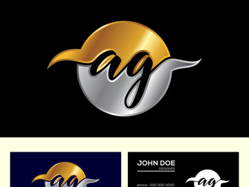 Initial Monogram Letter A G Logo Design Vector. Graphic Alphabet Symbol For Corporate Business