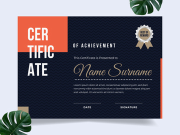 Modern certificate design template