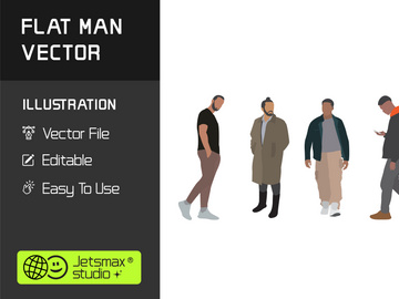 Flat Man Vector Illustration Bundle